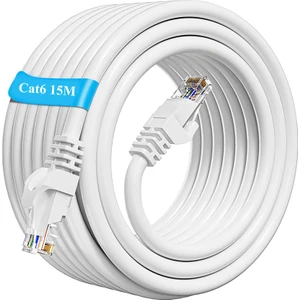 BK Teknoloji 15 Metre Fabrikasyon Cat6 Ethernet Lan Ağ Network Patch Kablo
