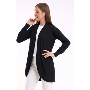 Moshi Kadın Vizon Penye Italyan Reglan Oval Etek Uzun Kol Esnek Uzun Hırka & Tesettür Hırka