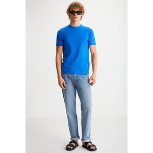 Tiago Erkek Saks Mavi T-Shirt