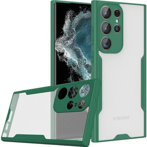 ZORE Samsung Galaxy S23 Ultra Kılıf Parfe Kapak-Koyu Yeşil