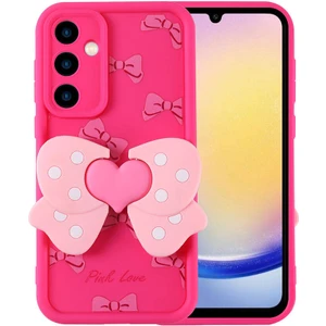 Samsung Galaxy A25 Kılıf Kamera Korumalı Figür Tasarımlı Kapya Kapak-Pembe Koyu