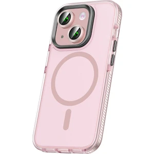 Apple iPhone 15 Kılıf Airbagli Magsafe Wireless Şarj Özellikli Lens Koruyuculu Klaptika Kapak-P