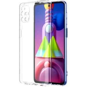 Samsung Galaxy M51 Kılıf Kamera Korumalı Süper Silikon Kapak-Renksiz