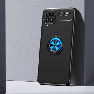 Samsung Galaxy M12 Kılıf Ravel Silikon Kapak-Siyah-Mavi