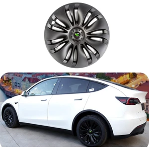 Tesla Model Y Flux Jant Kapağı Seti 19 Inç, Mat Siyah Renk Seçeneği Ile