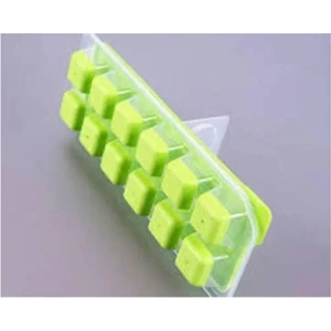 Bas Parmak Silikon Buz Kalıbı 12 Bölmeli Buz Kalıbı Silikon Buzluk ( 1 Adet )