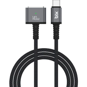 BXM3C 140W Type-C To Magsafe 3 Macbook Pro ve Macbook Air 13" 14" 16" M1 M2 Uyumlu Manyetik Örgülü Şarj Kablosu 2 Metre