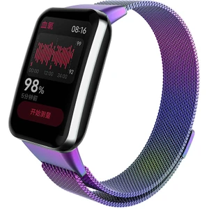 Xiaomi Mi Band 7 Pro İle Uyumlu Metal Tel-Örgü İşlemeli Kordon