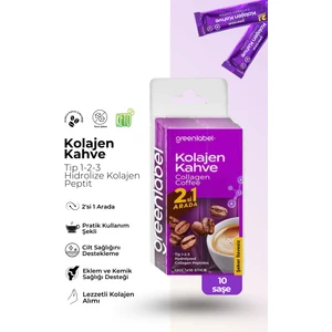 Green Label Greenlabel Kolajen Kahve 2si 1 Arada 12G. x 10 Adet