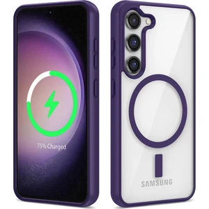 Samsung Galaxy S22 Plus Kılıf Magsafe Wireless Şarj Özellikli Silikon Ege Kapak - Mor