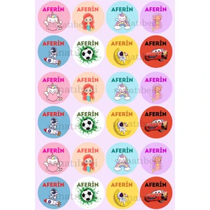 100 Adet Öğretmenler Için Aferin Ödev Etiketi - Okul Etiketi Motivasyon Sticker