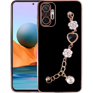 Xiaomi Redmi Note 10 Pro Kılıf El Tutamaçlı Kamera Korumalı Taka Silikon Kapak - Siyah