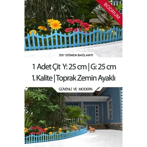 Dekoratif Plastik Bahçe Çiti ve Peyzaj Çiti 1 Adet Çit (Y: 25 cm / G: 25 Cm) Toprak Ayaklı