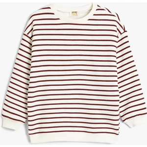 Basic Sweatshirt Uzun Kollu Bisiklet Yaka Pamuklu