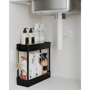Ata Home Rafata Çok Amaçlı 2 Katlı Evye Altı Düzenleyici Askılı Banyo Düzenleyici Dolap Içi Organizer Raf Stand Tezgah Altı Organizeri ve Düzenleyicisi
