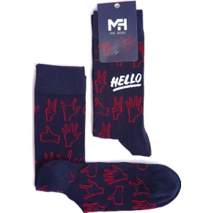 Mr. Hero Mrhero Çok Renkli Unisex Tekli Çorap Freedom-Hello Temalı Soket Renkli Çorap 1053-MH Renkli