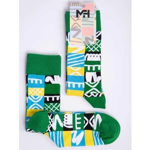 Mr. Hero Mrhero Çok Renkli Unisex Tekli Çorap Afrika Amblem Temalı Soket Renkli Çorap 1063-MH Karışık Renkli