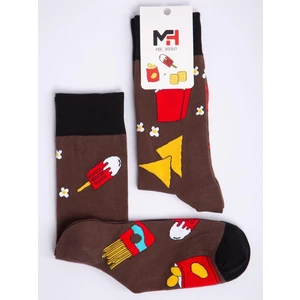 Mr. Hero Mrhero Çok Renkli Unisex Tekli Paket Cozy-Dondurma Temalı Soket Renkli Çorap 1058-MH Kahve Dondurma