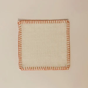Etamin Işlemelik Sunum Peçetesi - 6 Parça - 15 x 15 cm - Kahve Yanı Sunum Peçetesi - Kokteyl Peçetesi
