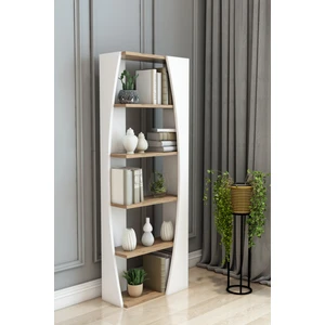 Iskandinav Model 6 Raflı Kitaplık Dekoratif Salon Kitaplığı Ofis Kitaplığı
