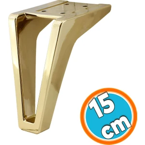 Mobilya Kanepe Sehpa Tv Ünitesi Koltuk Ayağı 15 cm Altın Gold Baza Ayak