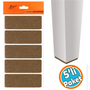 Zemin Koruyucu Masa Sandalye Parke Keçe Yapışkanlı Dikdörtgen 40X90 mm (5'li Paket)
