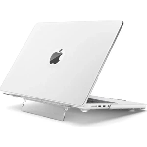 Macbook Air 13" 2020 M1 Çip A2337/A1932/A2179 Uyumlu Standlı Iz Önleyici Şeffaf Kılıf Koruyucu Kapak