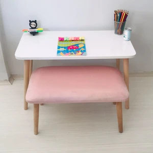 E-Koc Wood Design Lilyum Çoçuk Montessori Çalışma Masası 1 Adet Puf Etkinlik Masası Aktivite Masa Takımı