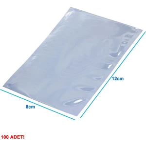 Roboyol Store Antistatik Poşet 8X12CM 100 Adet Şeffaf Su Toz Geçirmez Koruyucu Esd Metalize Torba Çanta Elektronik