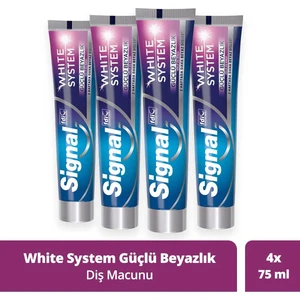 White System Diş Macunu Güçlü Beyazlık Güçlü Diş Minesi 75 Ml X4