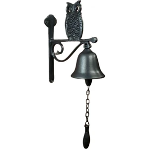 Antik Bronz Kapı Çanı Baykuş Oksit G-35