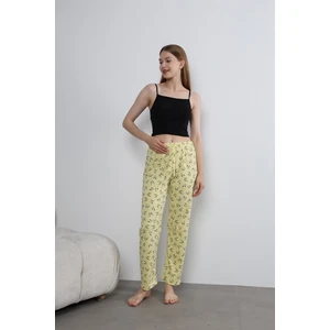 Arvin Pijama Kadın Sarı Tweety Desenli Yazlık Yüksek Bel Pijama Altı