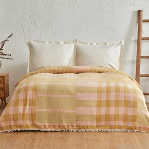 Karaca Home Striped  Pamuk Çift Kişilik Müslin Pike Yavruağzı