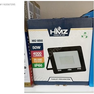 Hmz Smd LED 50W Döküm Slim LED Projektör Beyaz