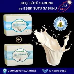 2'li Set Doğal Keçi Sütü Sabunu ve Eşek Sütü Sabunu