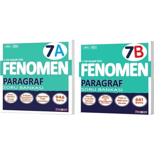 Fenomen Okul 2025 7. Sınıf A-B Serisi Paragraf Soru Seti 2 Kitap