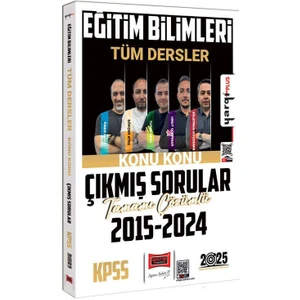 Yargı Yayınevi 2025 KPSS Eğitim Bilimleri Tüm Dersler 2015 - 2024 Tamamı Çözümlü Konu Konu Çıkmış Sorular