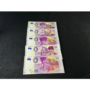 Atatürk Kongre Serisi  Hatıra Para Souvenir 0 Euro Para Seti (5 Adet) Hepsi Aynı Seri Numara Set Çil