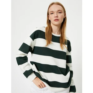 Bisiklet Yaka Sweatshirt Relax Fit Uzun Kollu