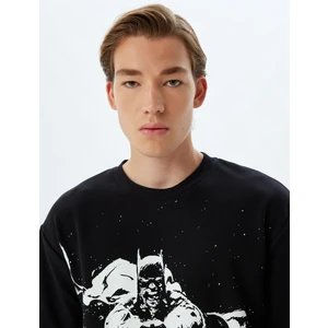 Batman T-Shirt Lisanslı Oversize Bisiklet Yaka Kısa Kollu Pamuk Karışımlı