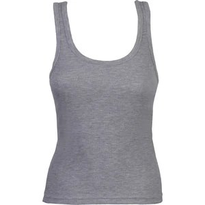 Kadın Fitilli Kaşkorse Kalın Askılı Basic Atlet Gri