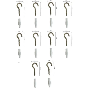 Piton Kanca Açık 20X80 (Boyut 20MM* 45MM) (Avize Tavan Bağlantısı Vs. Için) 10 Adet