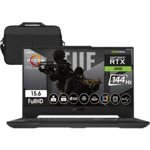 Tuf Gaming A15 FA506NC-HN050 Amd R5-7535HS 16GB Ddr5 Ram 512GB SSD RTX3050-144Hz 15.6" Freedos Taşınabilir Bilgisayar + Cimete Çanta