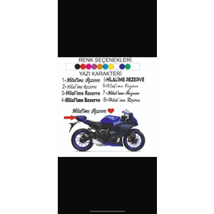 Kurt Reklam Promosyon Motor Için Rezerve Yazısı   Kişiye Özel Yazı 20X3 cm Ebat