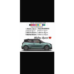 Kurt Reklam Promosyon Araç Için Rezerve Yazısı 20X3 cm Sevdiklerinize Rezerve