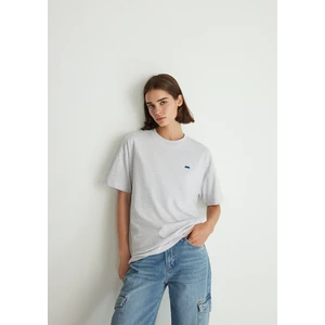 Bisiklet Yaka Basic Gri Tişört 1612188-80196