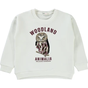 Civil Girls Kız Çocuk Sweatshirt 6-9 Yaş Ekru