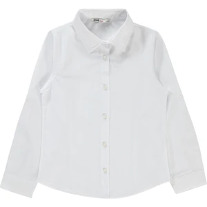 Civil Girls Kız Çocuk Gömlek 6-9 Yaş Beyaz