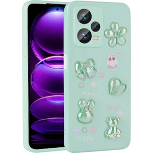 Techno Guru Redmi Note 12 4g Kılıf Kabartma Figürlü Parlak Zore Toys Silikon Kapak