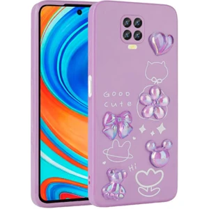 Techno Guru Redmi Note 9s Kılıf Kabartma Figürlü Parlak Zore Toys Silikon Kapak